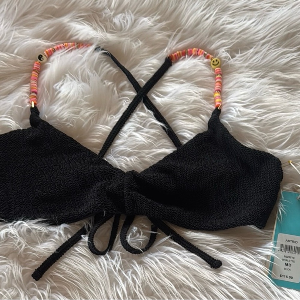 Beach Bunny Black Bikini with Criss-Cross Design